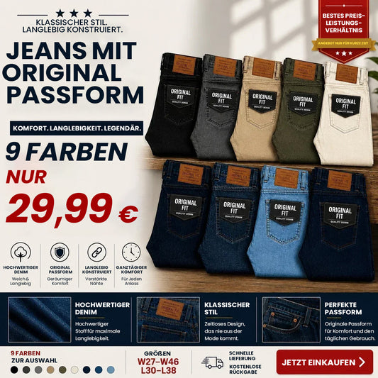 💝💝 Räumungsverkauf – nur begrenzter Vorrat! 🔥 JEANS IM ORIGINAL-SCHNITT